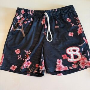 BKTSQD Cherry Blossom Basketball Shorts Youth Large